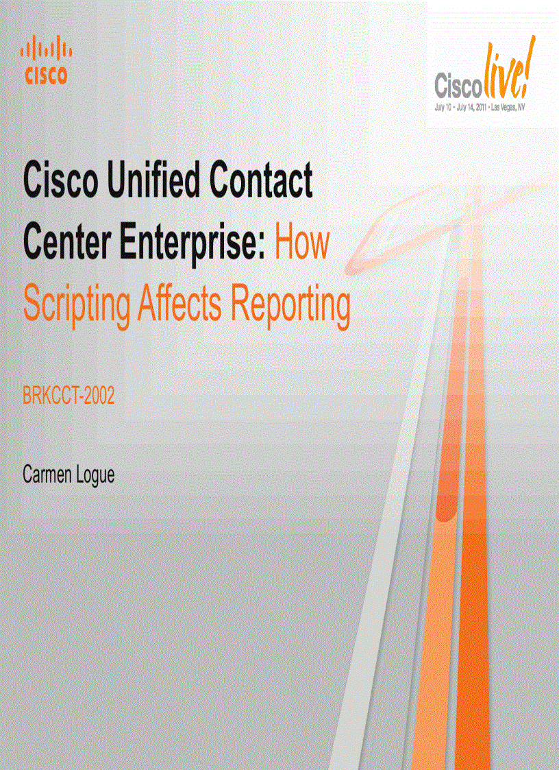 image for page Cisco Unified Contact Center Enterprise How Scripting Affects Reporting