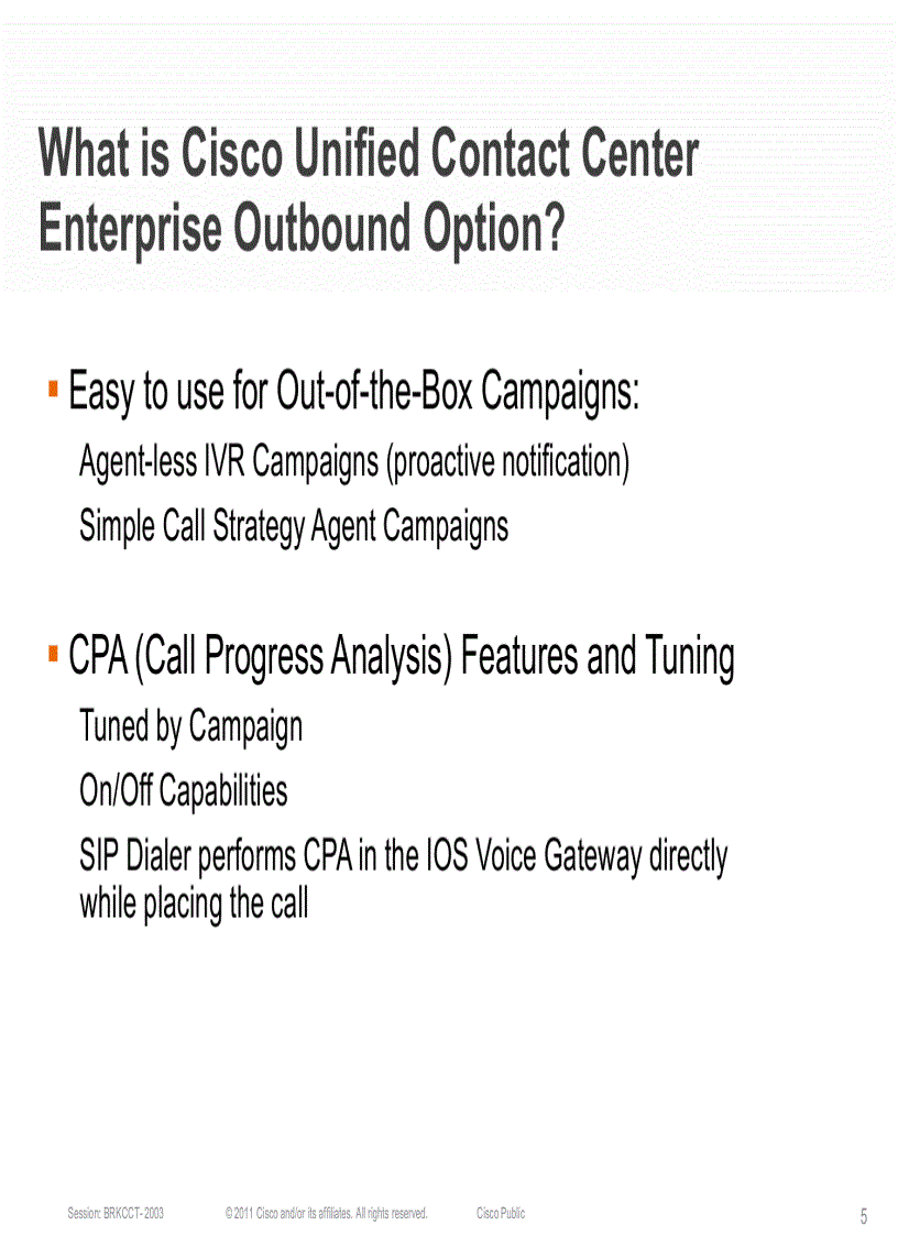 image for page Getting the Most out of Cisco Unified Contact Center Enterprise and Hosted Outbound Option