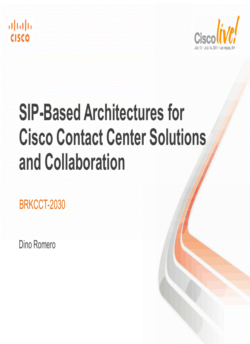 image for page SIP Based Architectures for Cisco Contact Center Solutions and Collaboration