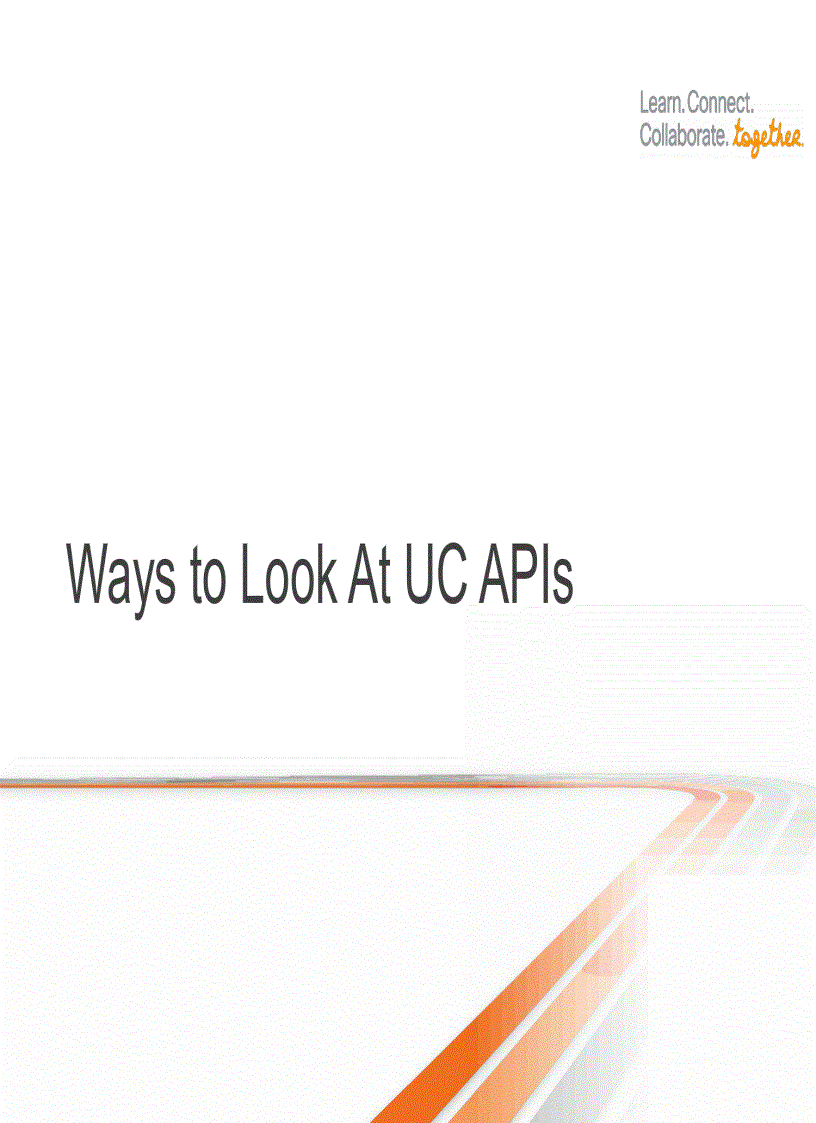 image for page Taxonomy of Cisco UC APIs