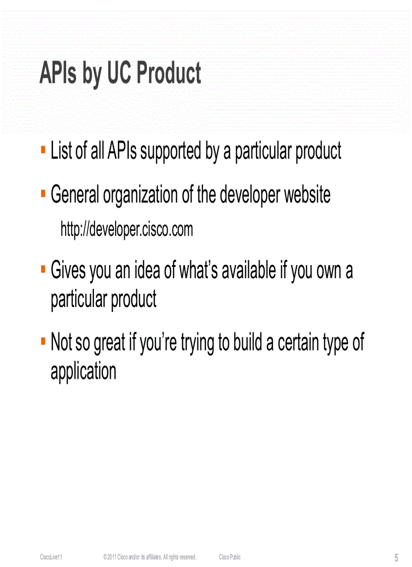 image for page Taxonomy of Cisco UC APIs