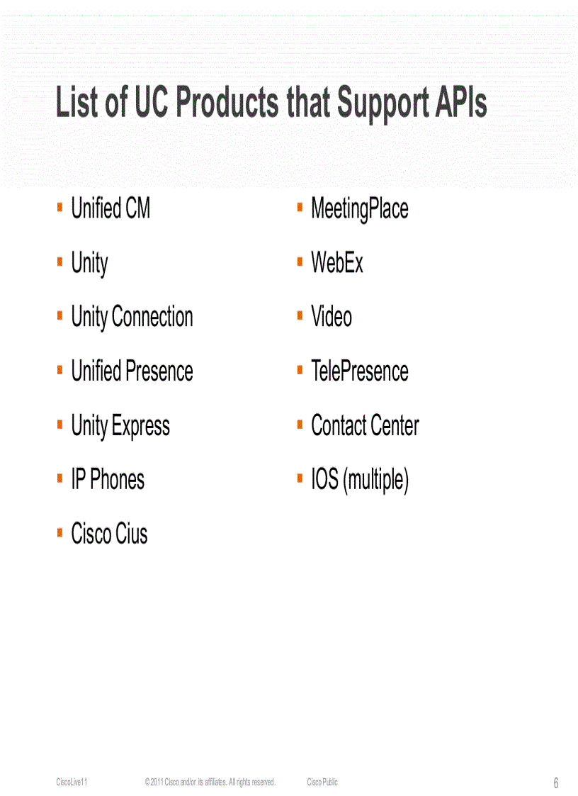 image for page Taxonomy of Cisco UC APIs