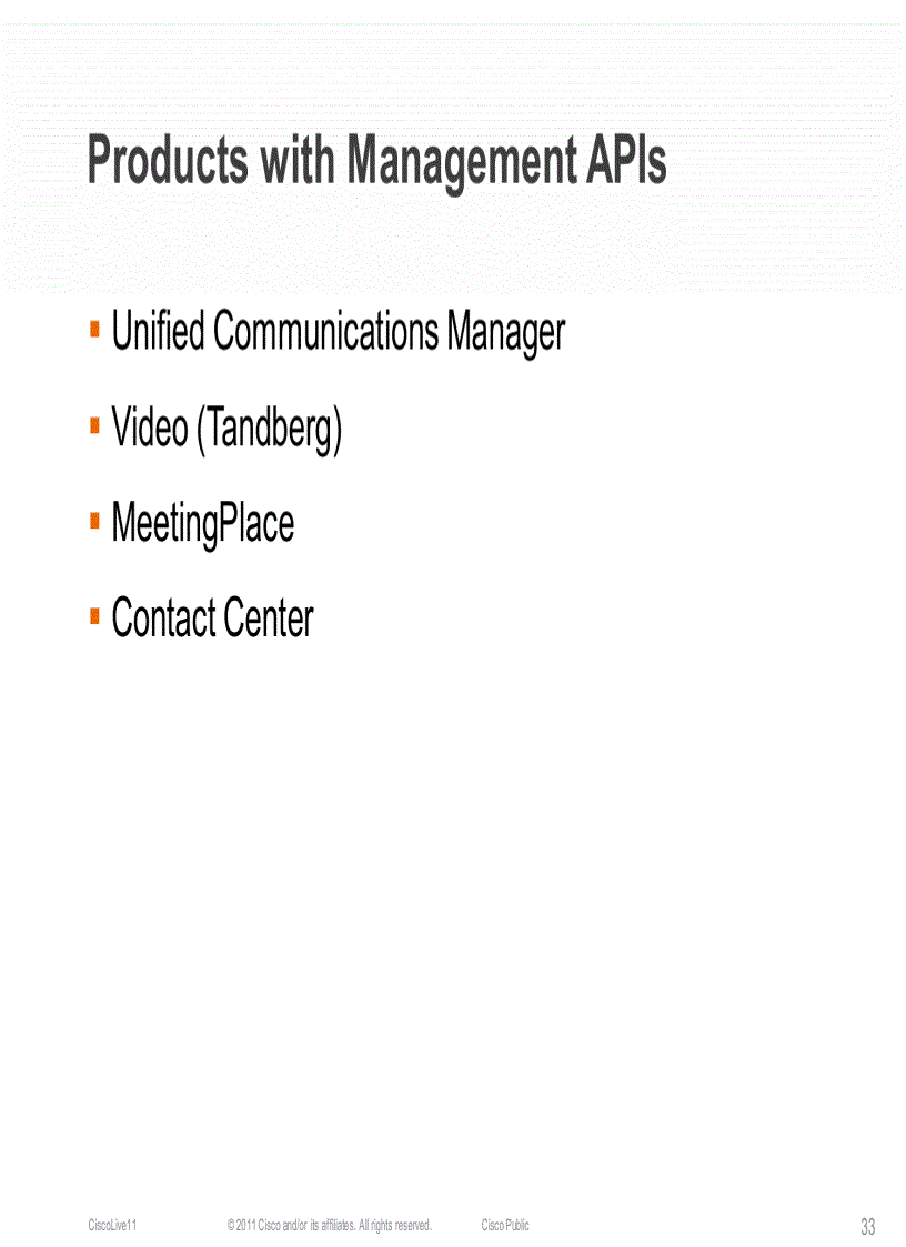 image for page Taxonomy of Cisco UC APIs
