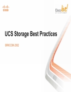 UCS Storage Best Practices