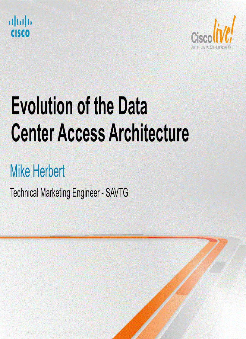 image for page Evolution of the Data Center Access Architecture