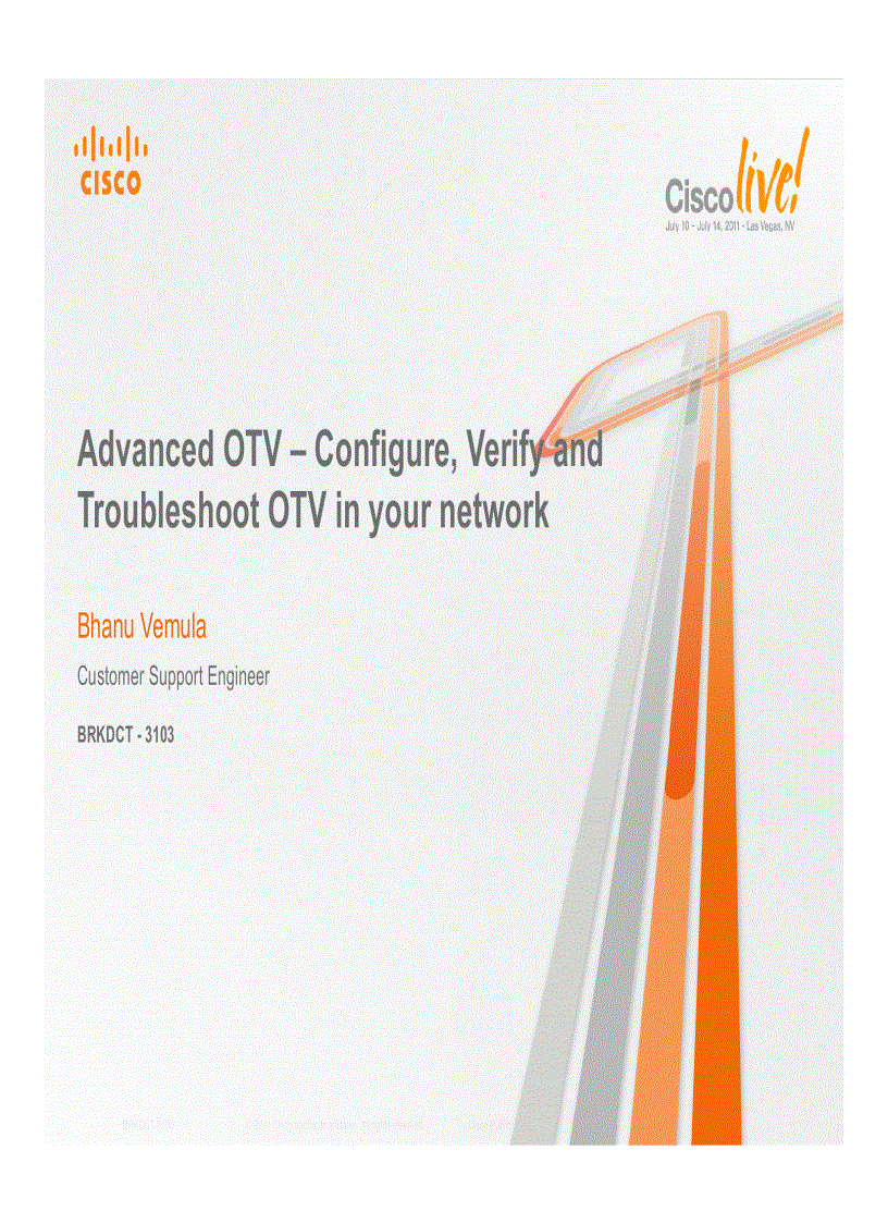 image for page Advanced OTV Configure Verify and Troubleshoot OTV in your network