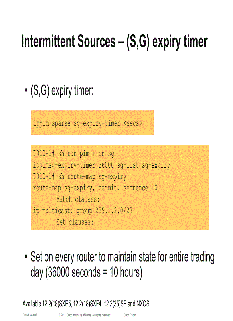 image for page Advanced Topics in IP Multicast Deployment BRKIPM 2008