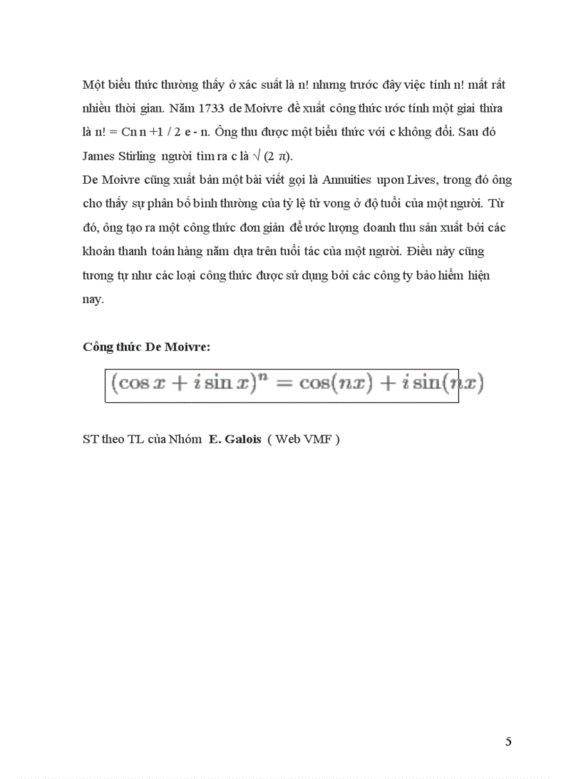 image for page Abraham de Moivre Nhà toán học với công thức Moivre