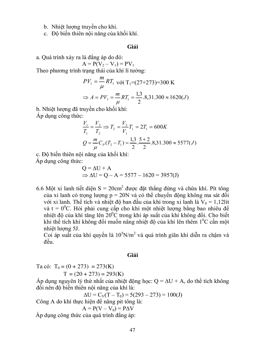 image for page Nguyên lý thứ nhất nhiệt động học