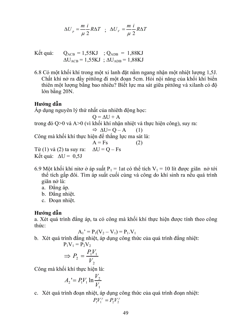 image for page Nguyên lý thứ nhất nhiệt động học