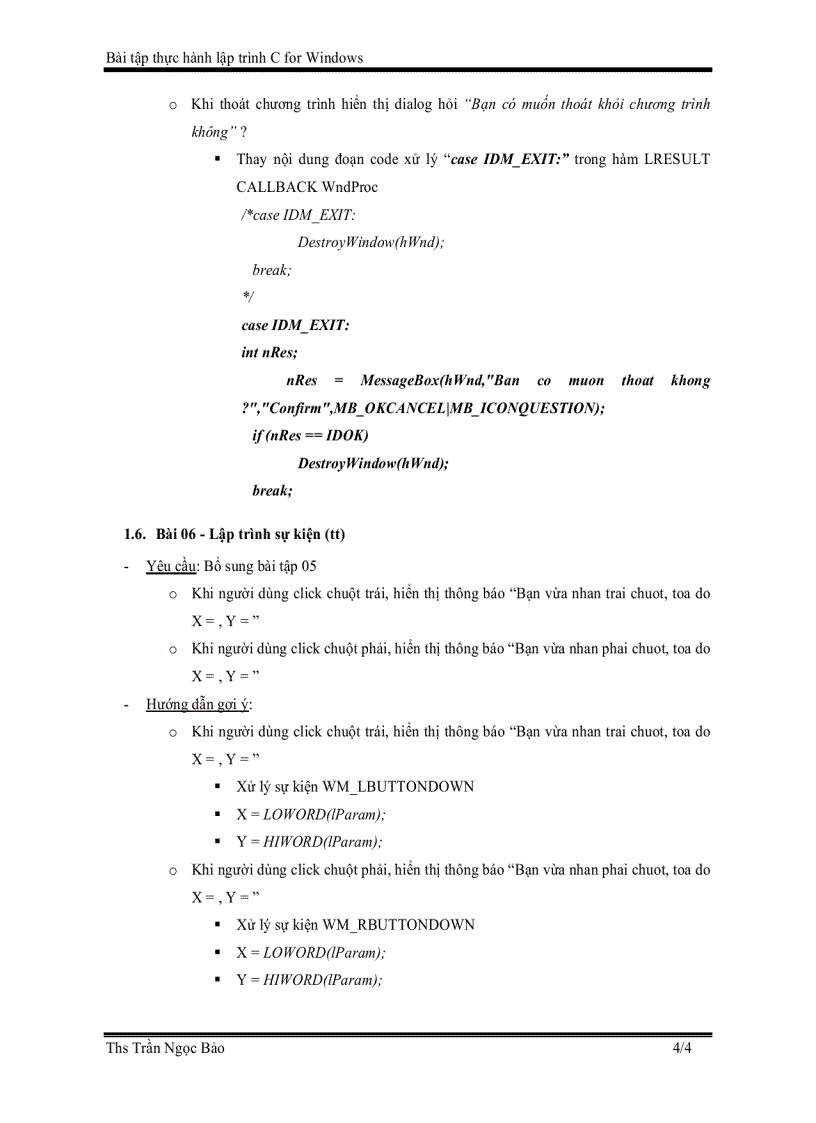 image for page Bài tập thực hành lập trình c for windows