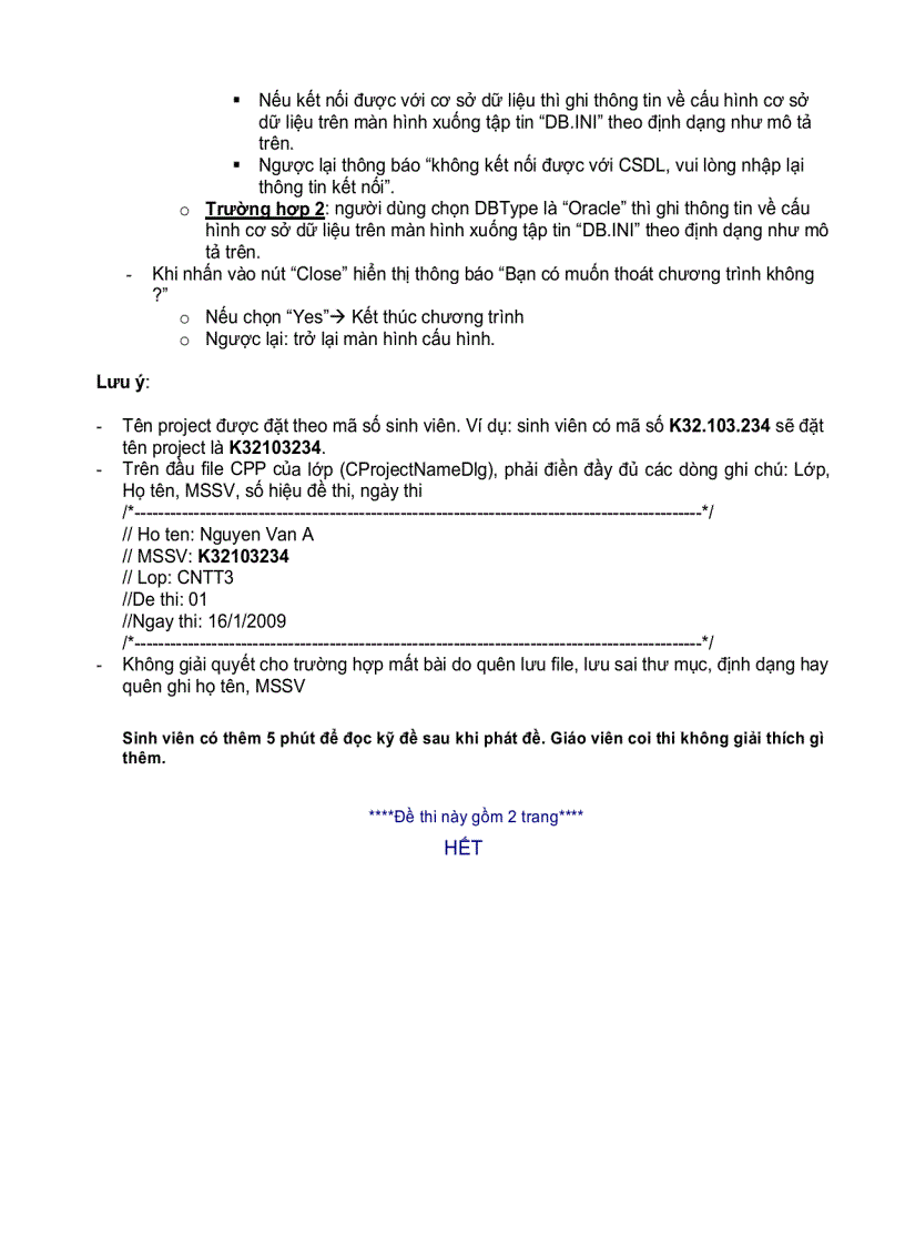 image for page ĐỀ THI HẾT HỌC PHẦN LẦN 1 Môn thi LẬP TRÌNH TRONG MT WINDOWS đề 2