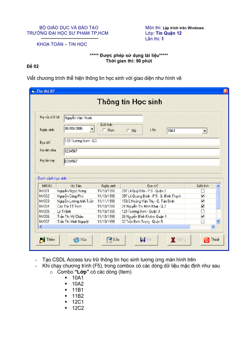 image for page Môn thi Lập trình trên Windows đề 3