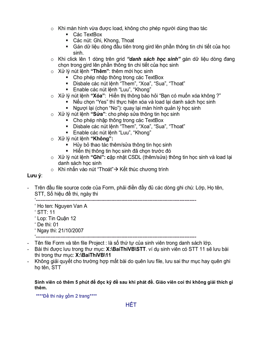 image for page Môn thi Lập trình trên Windows đề 3
