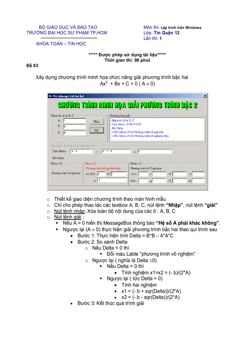 image for page Môn thi Lập trình trên Windows đề 4