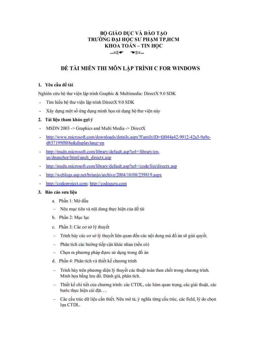 image for page Đề tài miễn thi môn lập trình c for windows đề 1