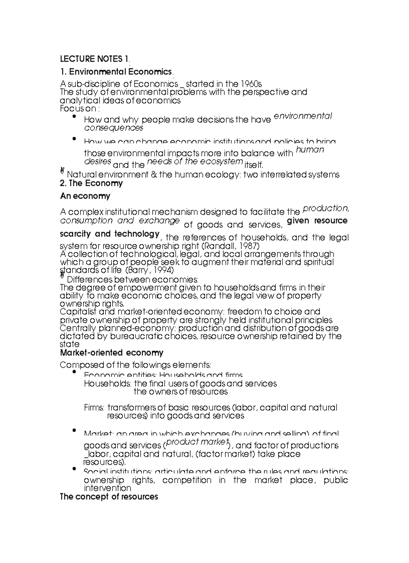 image for page Environmental Economics