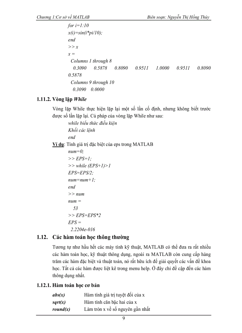 image for page Cơ bản về matlap