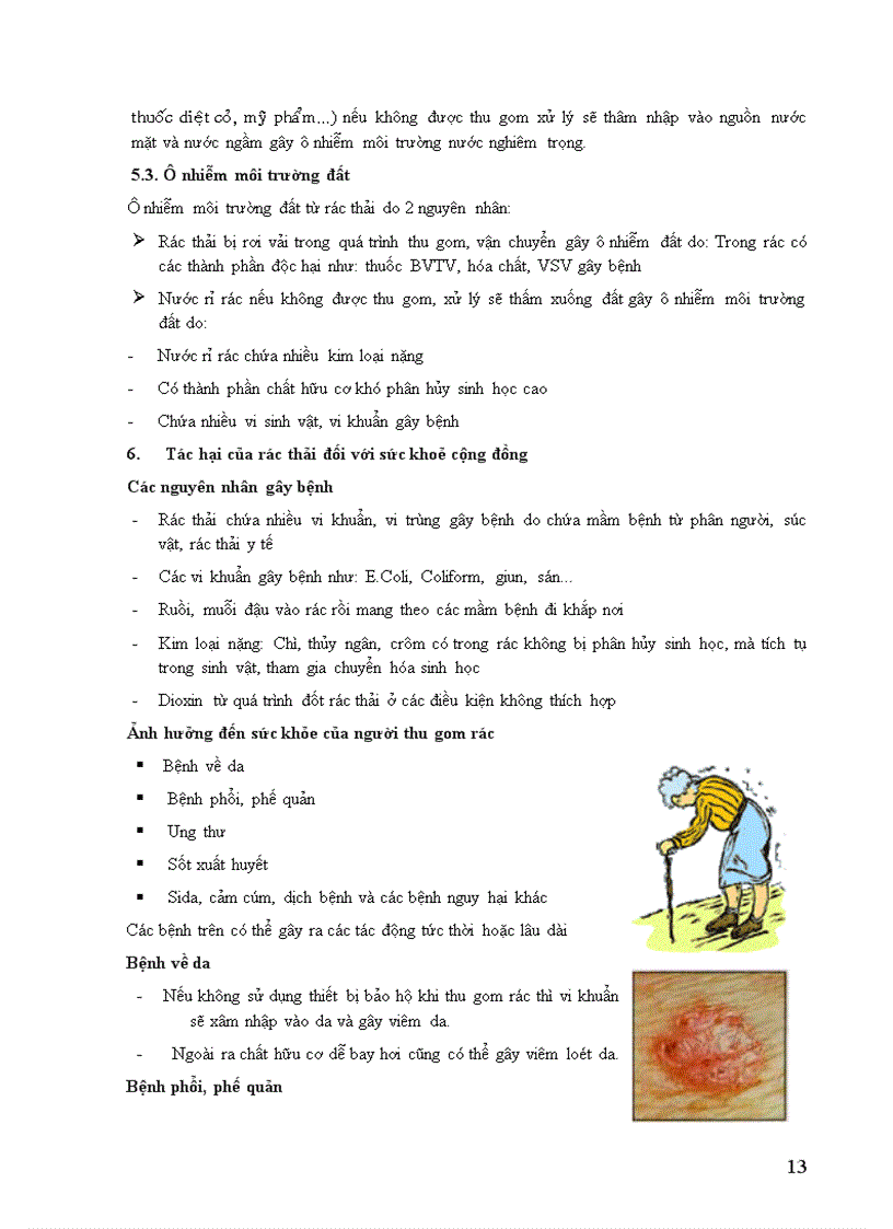 image for page Rác mối nguy hại của môi trường sức khoẻ cộng đồng