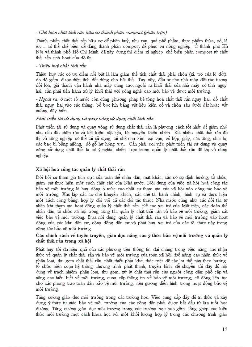 image for page Rác mối nguy hại của môi trường sức khoẻ cộng đồng