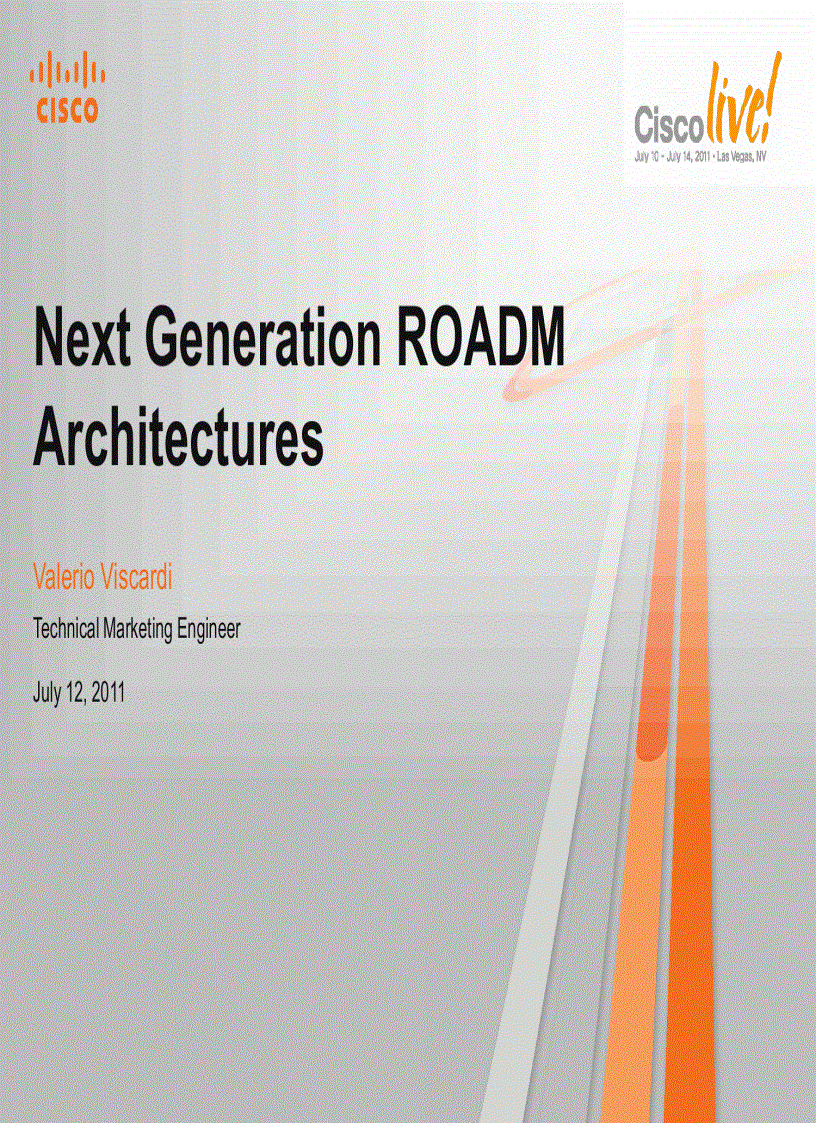 image for page Next Generation ROADM Architectures
