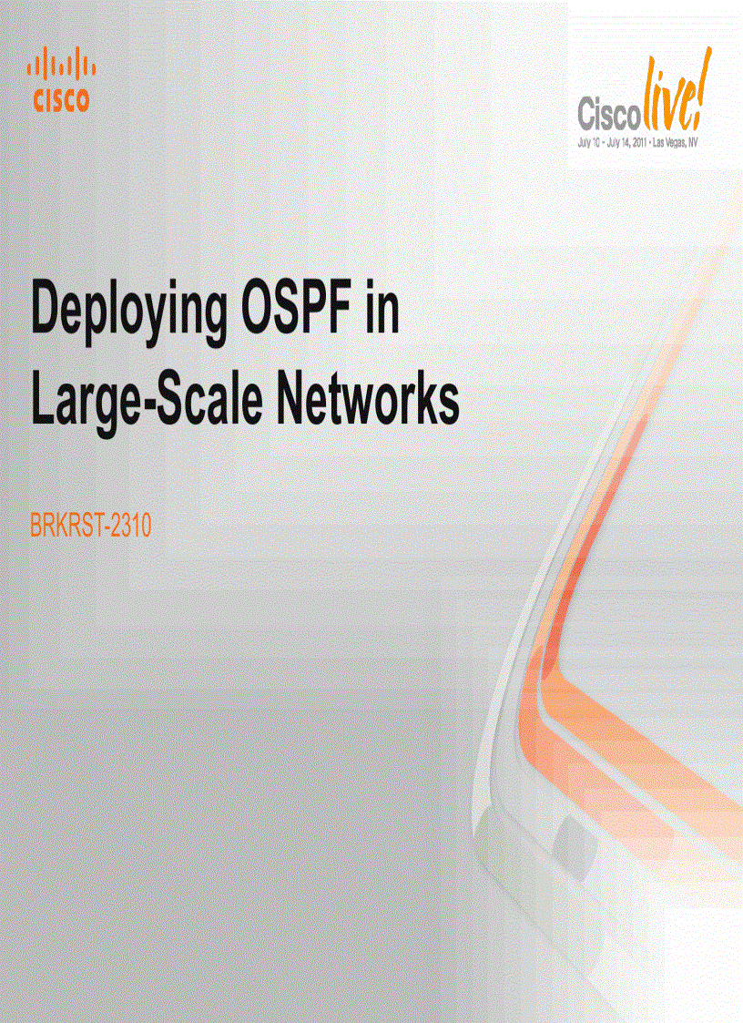 image for page Deploying OSPF in Large Scale Networks