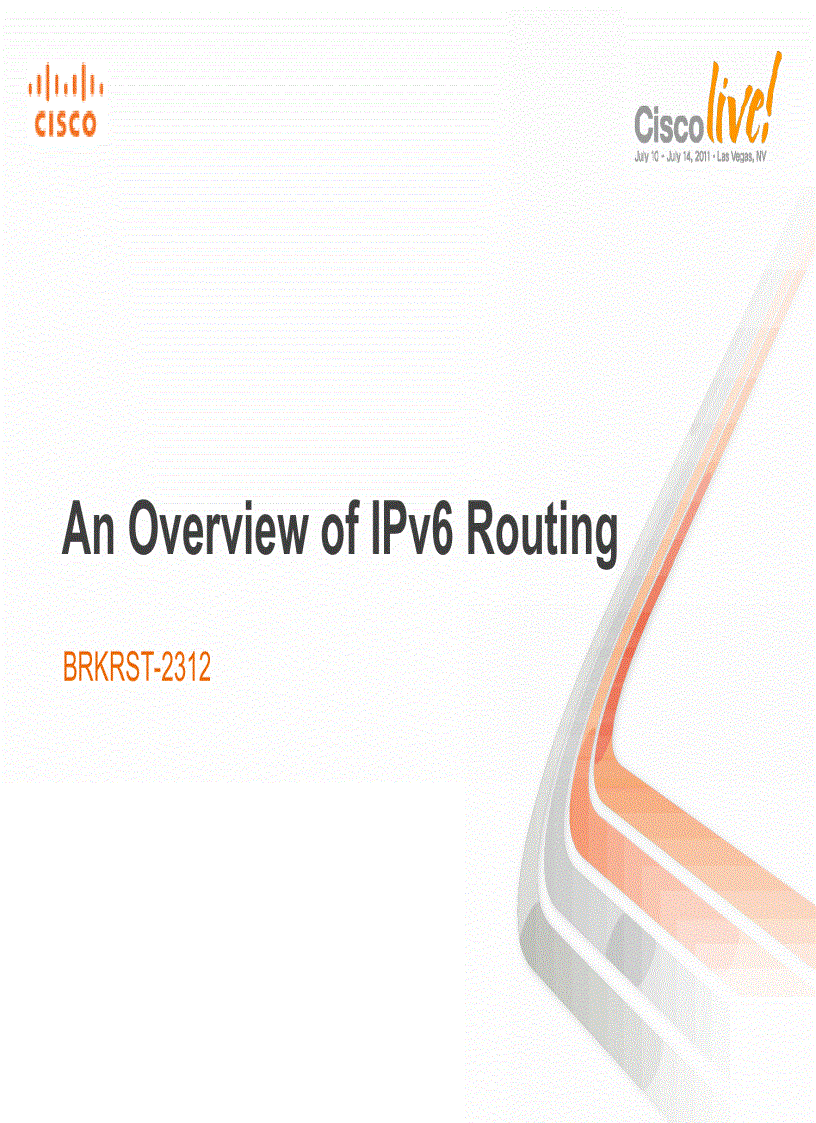 image for page An Overview of IPv6 Routing
