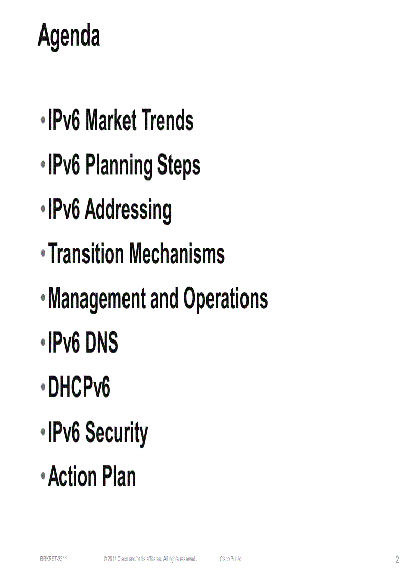 IPv6 Planning Deployment and Operation Considerations
