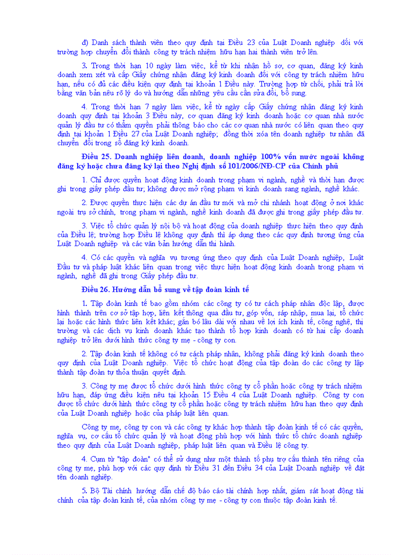 image for page Hướng dẫn thi hành luật doanh nghiệp