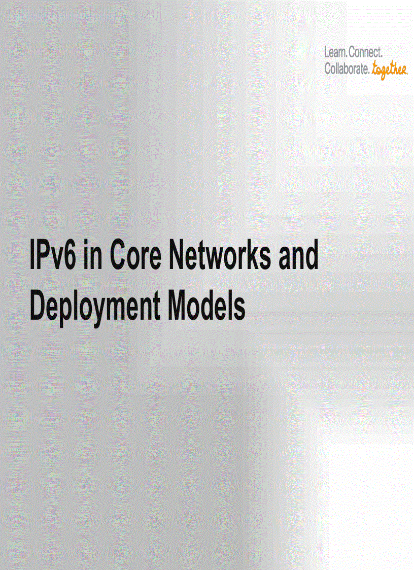 image for page Service Provider IPv6 Deployment
