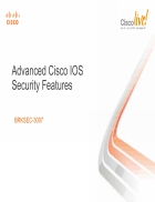 Advanced Cisco IOS Security Features