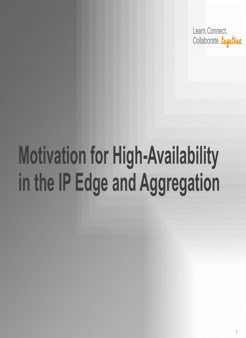 image for page Best Practices to Deploy High Availability in Service Provider Edge and Aggregation Architectures