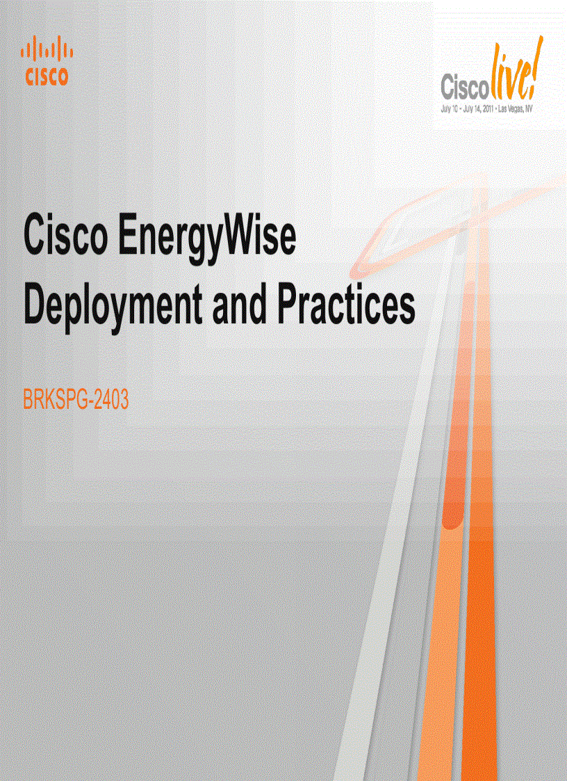 image for page Cisco EnergyWiseDeployment and Practices