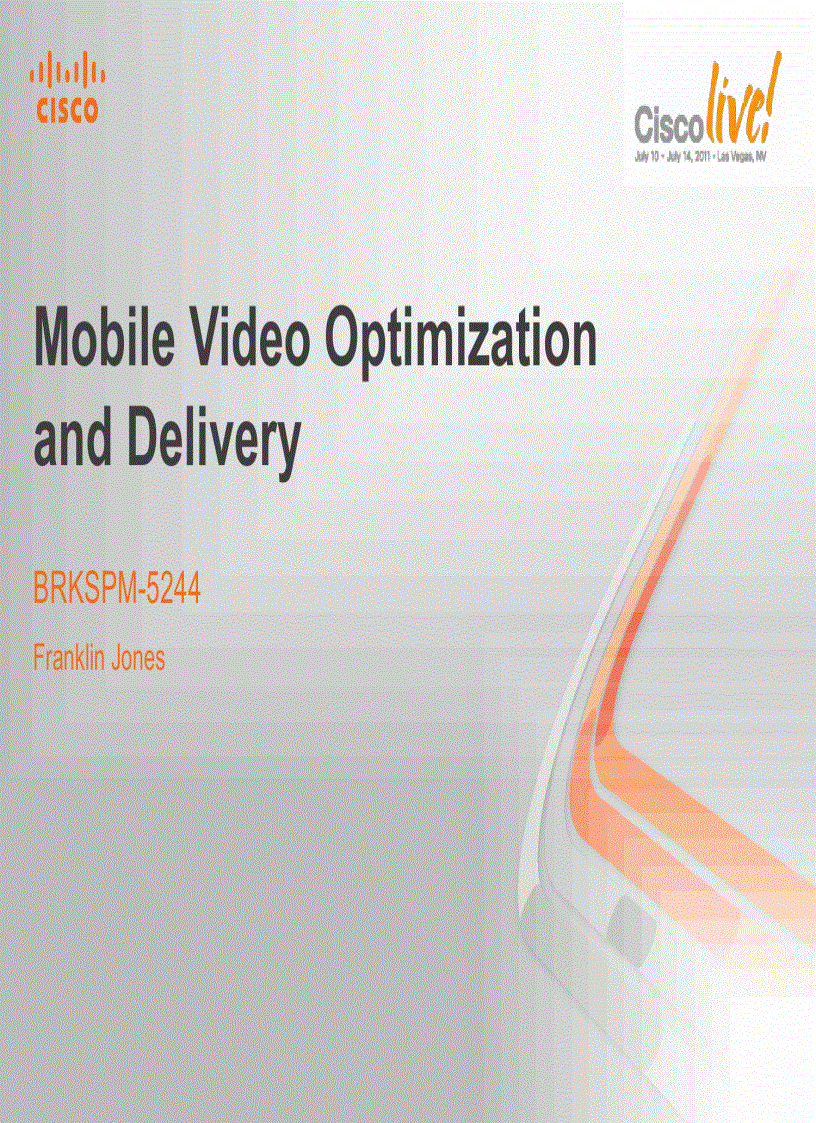 image for page Mobile Video Optimization and Delivery