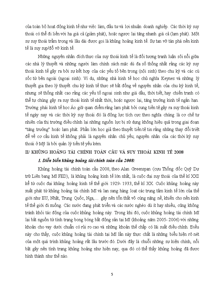 image for page Tiểu luận Nguyên nhân diễn biến khủng hoảng tài chính và suy thoái kinh tế 2008