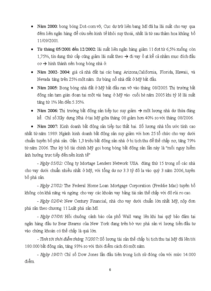 image for page Tiểu luận Nguyên nhân diễn biến khủng hoảng tài chính và suy thoái kinh tế 2008