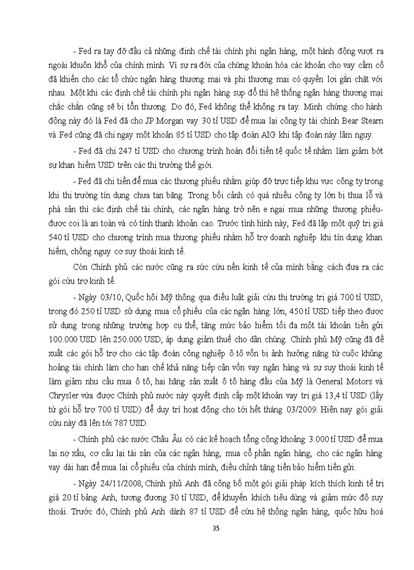image for page Tiểu luận Nguyên nhân diễn biến khủng hoảng tài chính và suy thoái kinh tế 2008
