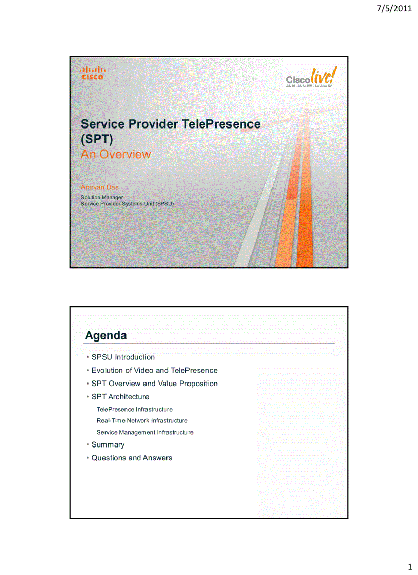 image for page Service Provider TelePresence SPT