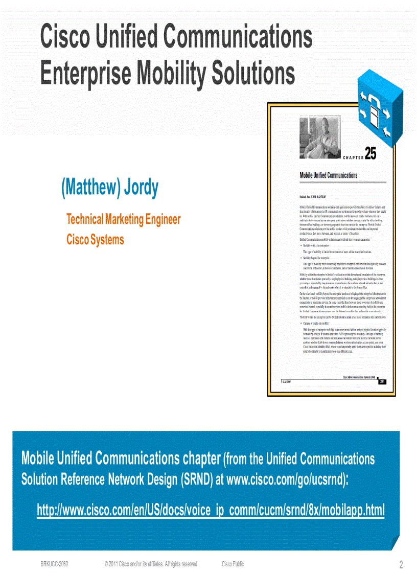 image for page Cisco Unified Communications Enterprise Mobility Solutions