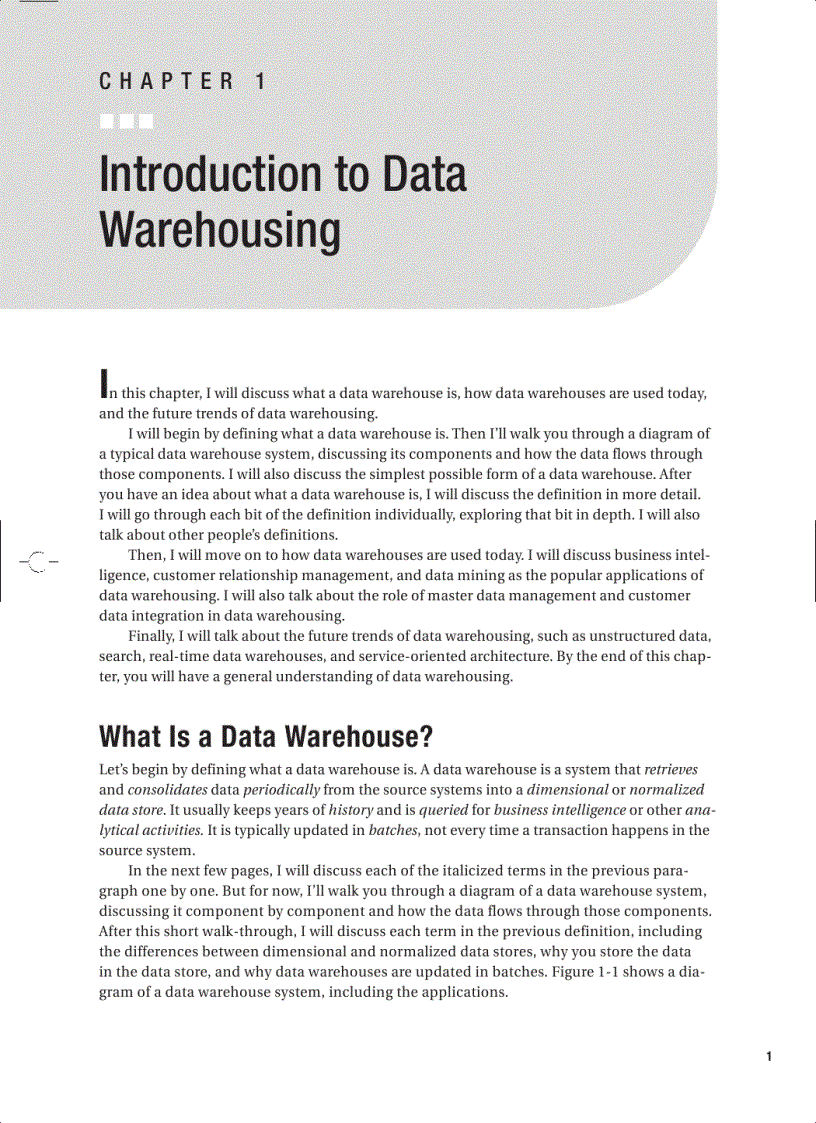 image for page Building a Data Warehouse With Examples in SQL Server