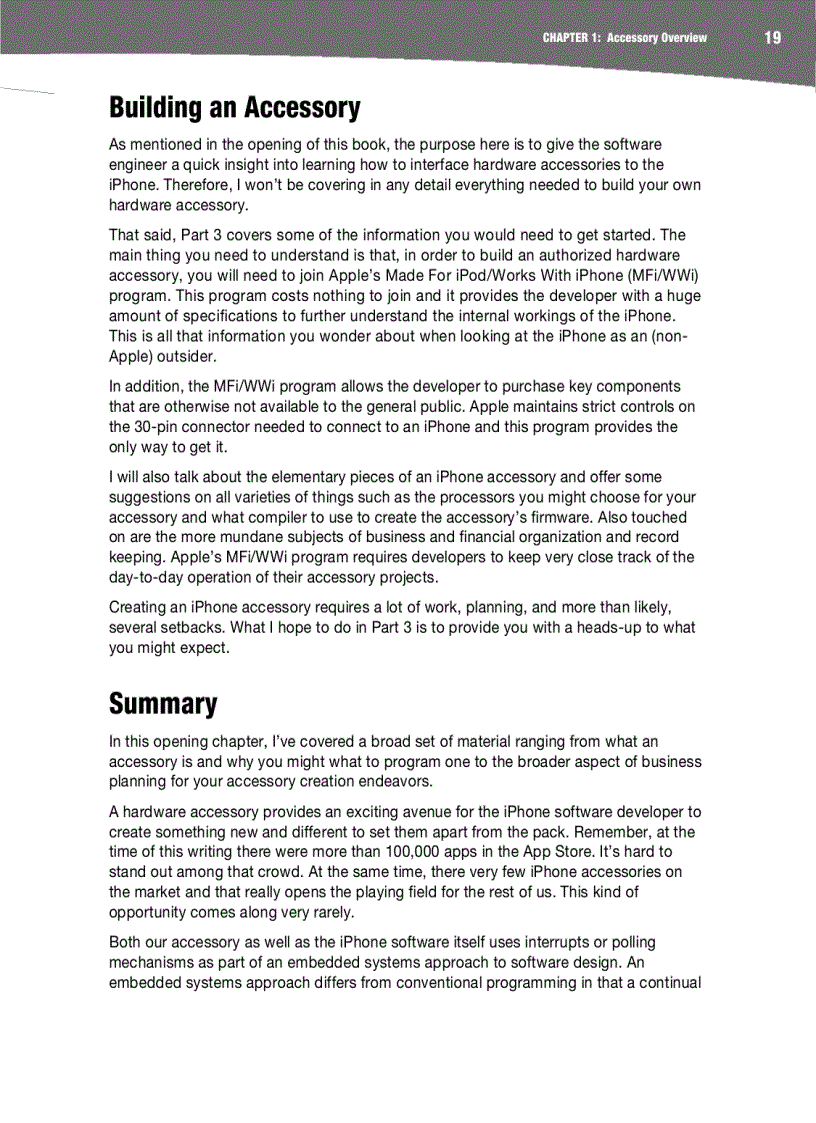 image for page Building iPhone OS Accessories Use the iPhone Accessories API to Control and Monitor Devices