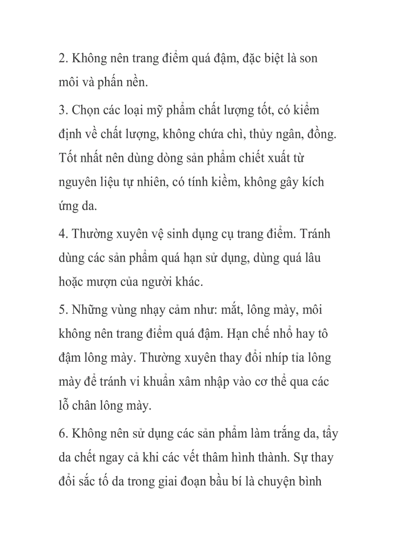 image for page Bà bầu trang điểm cần lưu ý những gì