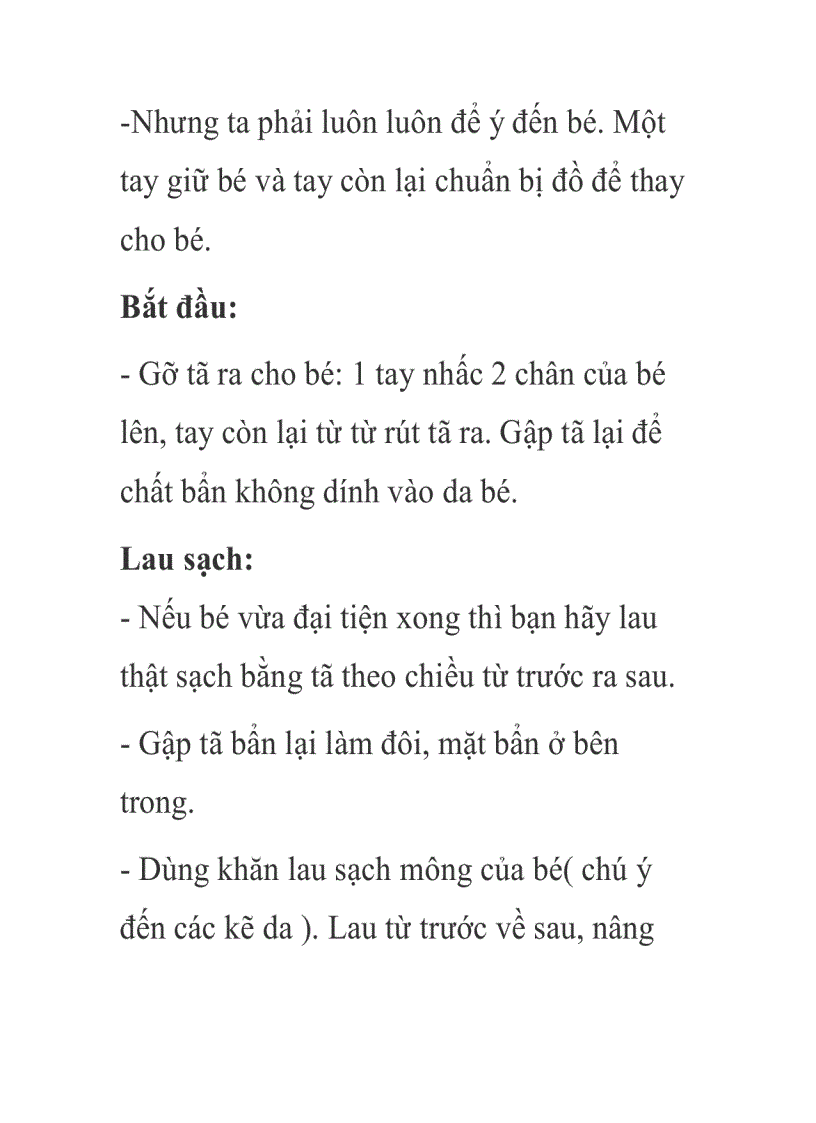 image for page Thay tã để bé không khó chịu