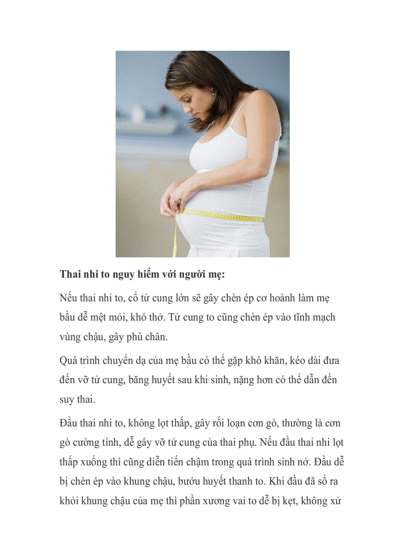 image for page Thai nhi to chưa hẳn đã tốt