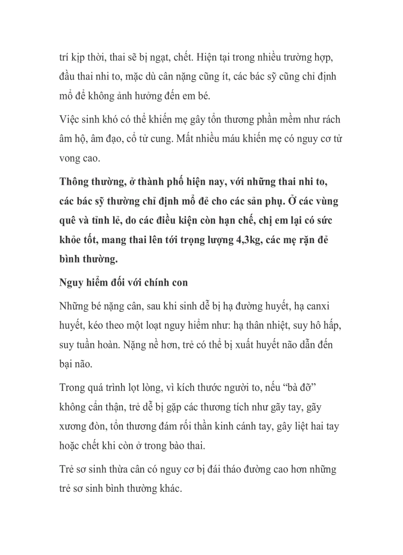 image for page Thai nhi to chưa hẳn đã tốt