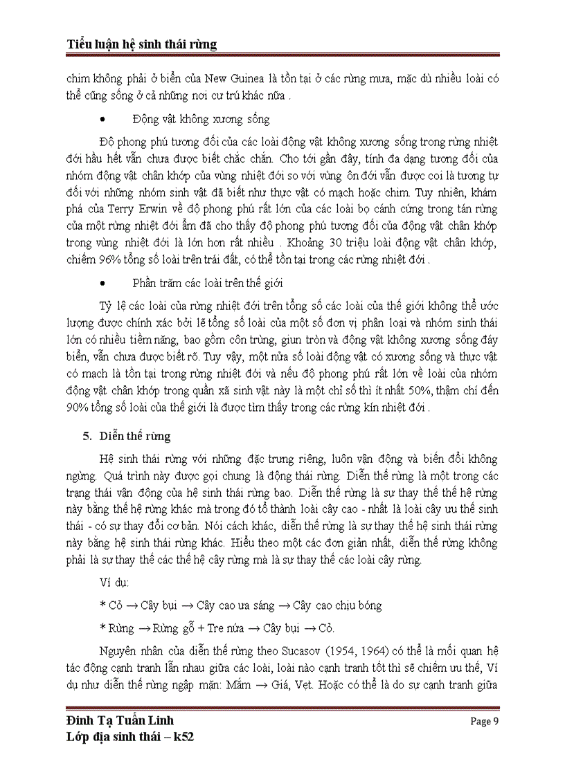 image for page Tiểu luận hệ sinh thái rừng ở Việt Nam