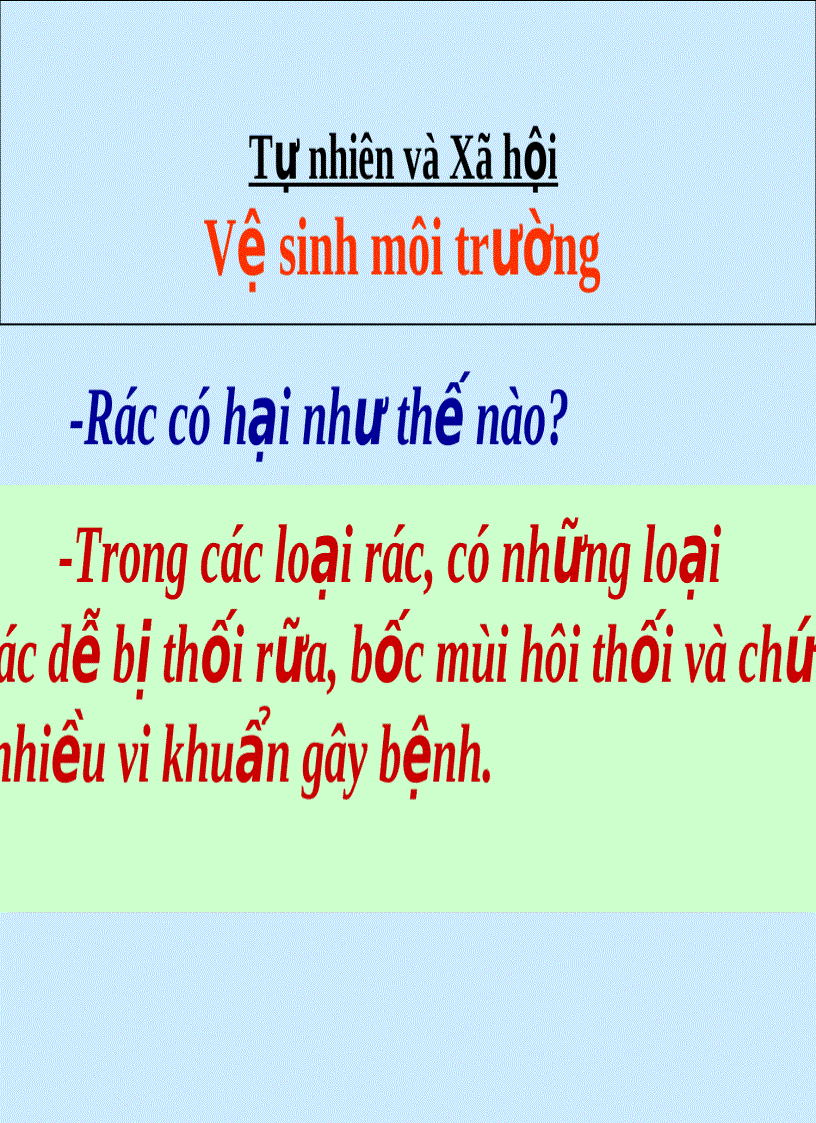 image for page Vệ sinh môi trường