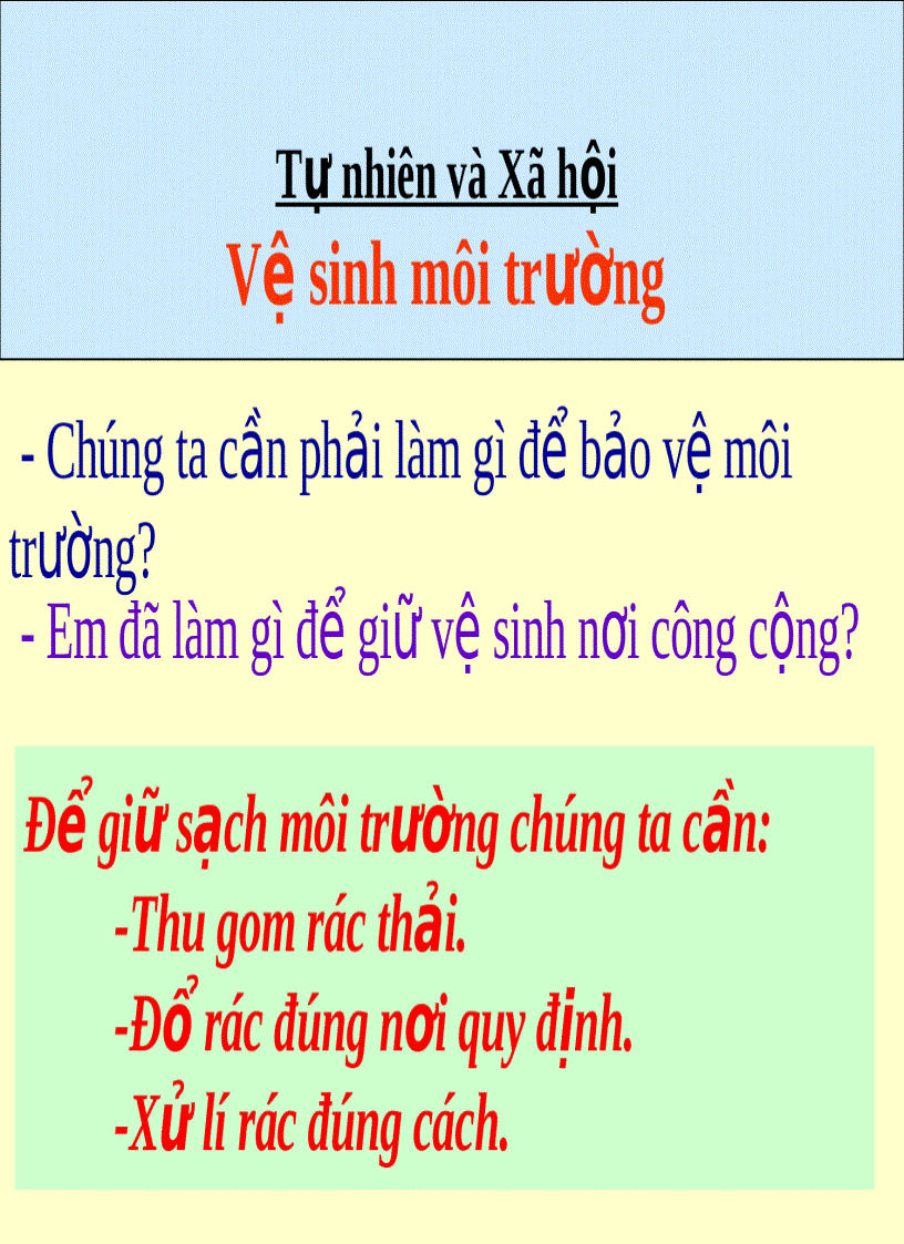 image for page Vệ sinh môi trường