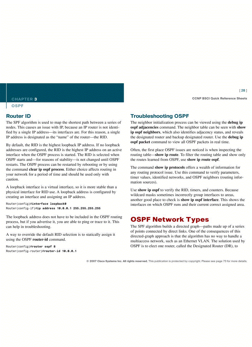 image for page CCNP BSCI Quick Reference Sheet