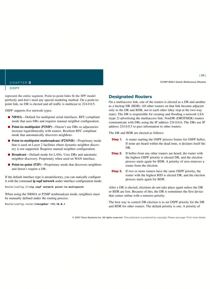 image for page CCNP BSCI Quick Reference Sheet